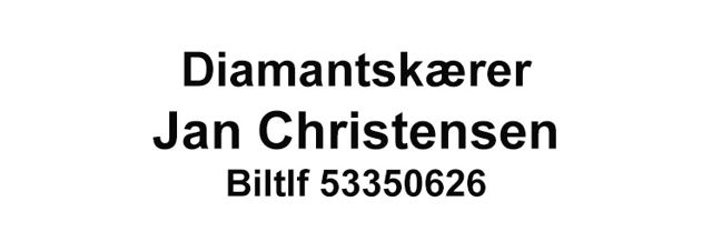 Diamantskærer Jan Christensen